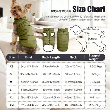 Теплий зимовий пуховик для собак великих порід, водонепроникний, м'який, для холодної погоди, зелений, XXL