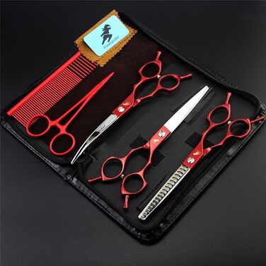 Набір професійних ножиць для грумінгу собак, 8 шт., нержавіюча сталь, для собак, котів та інших тварин