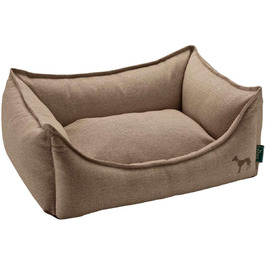 Диван для собак HUNTER Livingston, класичний, структура тканини, коричневий, 80x60x25 см