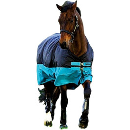 Зимова кінська попона Horseware Amigo Mio Turnout Medium, чорна/бірюзова, для пасовища