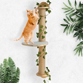 Стіна для котів Kratzbaum – настінний комплекс з антиковзкою платформою, ігровий елемент для котів, економія місця, легкий монтаж