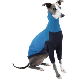 Пуловер з коміром-стійкою для породи Віндхаунд, теплий зимовий пуловер для Віндхаундів, куртка для Лурчерів, пуловер для собак середнього розміру, собачий світшот (Синій, M) M Синій