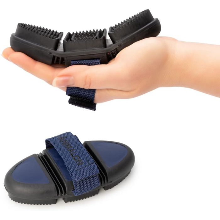 Штрикер Animalon Kurzhaar для собак: допомога при линянні, штрикер для короткошерстих собак, інноваційна щітка для дбайливого догляду за шерстю (маленький, блакитний)