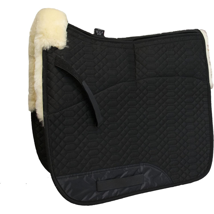 Підкова Engel Reitsport для конкурного та тренувального верхового лицеміря, чорна, з наповнювачем та овечкою, розмір Medium