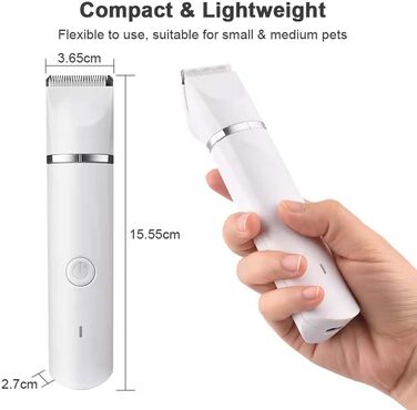 Мультитримм Про від Dr. Pfoten: 4-в-1 триммер для собак, вологостійкий IPX7, для догляду за лапами, вухами, обличчям та тілом