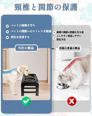 Підвищений годівниця для собак, регульована висота, повільний годівник та миска для води без розбризкування, набір, миска для корму для собак, миска для води для великих, середніх, маленьких собак, котів та домашніх тварин (сірий)