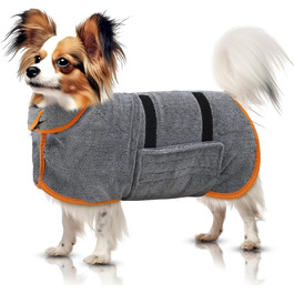 Рушник для собак великих порід, халат для собак, з застібкою на липучці, швидко поглинає воду, розмір XS