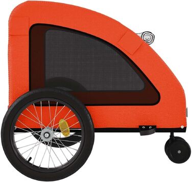 Причіп для велосипеда для собак Оранжевий та Сірий, Oxford-Gewebe та сталь, LH48939