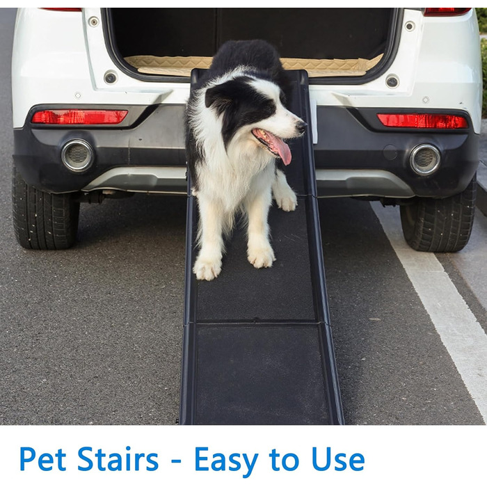 Рампа для собак велика, 180 см, складна, 70 кг, з антиковзким килимком, для авто, SUV, вантажівок та меблів