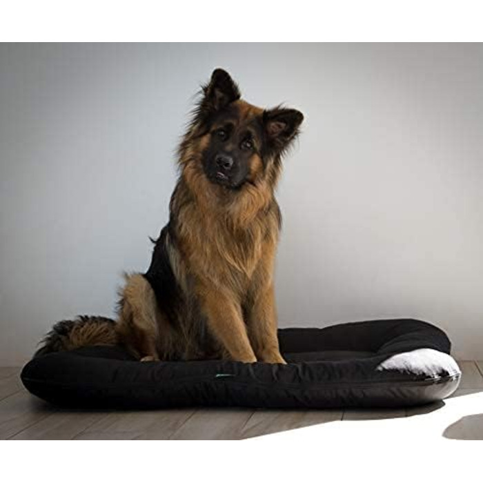 Ліжко для собак 4L Textil KLEO - великі породи, XL (130x110 см), чорний колір, з блискавкою, миється