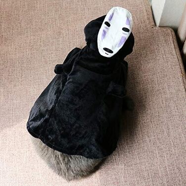 Костюм для собак та котів ChoChoCho Spirited Away No-Face, плюшевий халат, косплей, для Хелловіну, регульований, M/L
