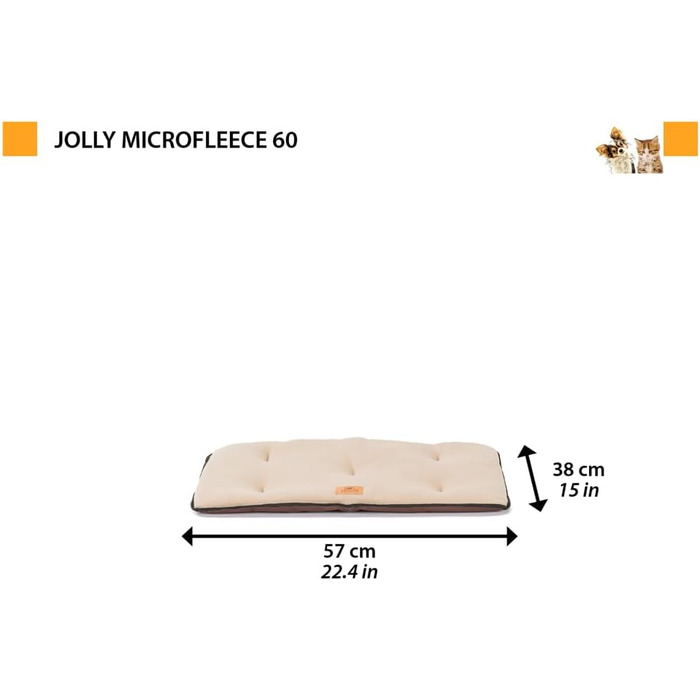 Килимок для собак Ferplast - м'яке ліжко-софа для середніх собак, чорний (57 x 38 x 3,5 см)