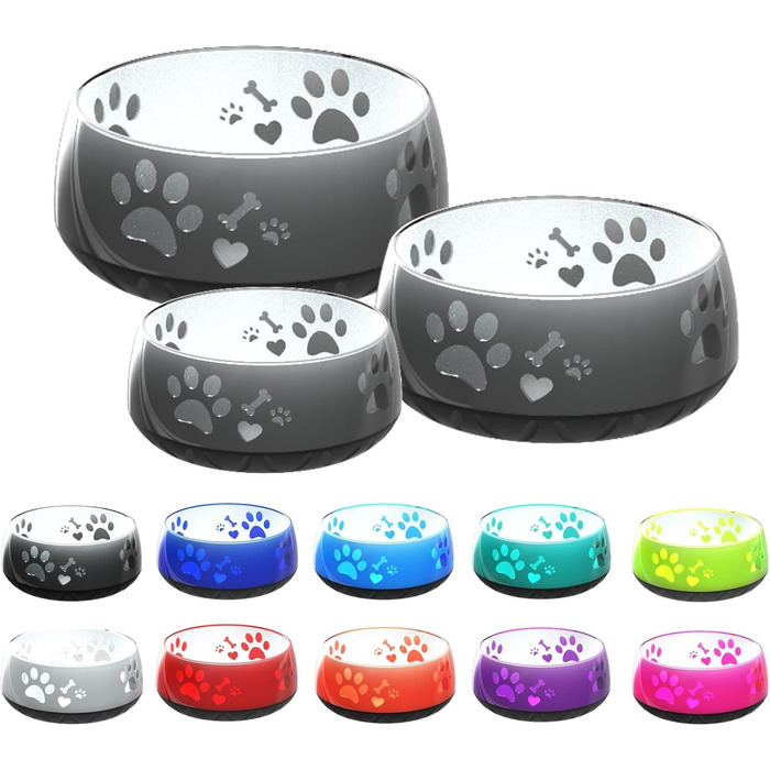 Миска для собак Elropet: маленькі та великі породи, нековзна, 330 мл (чорна)