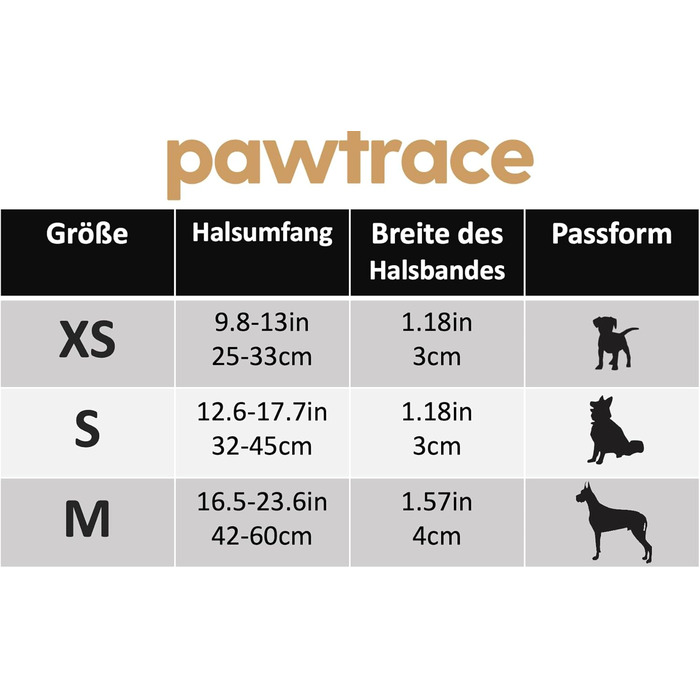 Шкіряний нашийник для собак PawTrace з тримачем для Apple AirTag, регульований, чорний, розмір S (32-45 см), GPS-нашийник для малих і великих собак