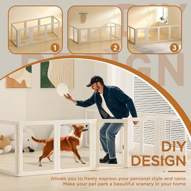 Вольєр для собак Citylife 8-TLG, 75 см, розкладний, для собак, котів, кроликів, 120x120x75 см