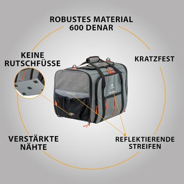 Переноска для собак та котів Ferplast Voyager PRO, сіра, 49x37x39 см, до 15 кг