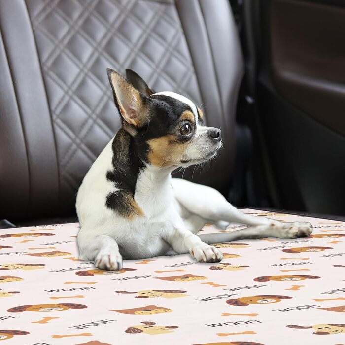 Килимок для тварин у приміщенні та на вулиці 127x152.4 см, зручний, миючий, водовідштовхуючий, ідеальний для пікніків та подорожей, складаний килимок для пляжу, лап та кісток (слонова кістка, коричневий)