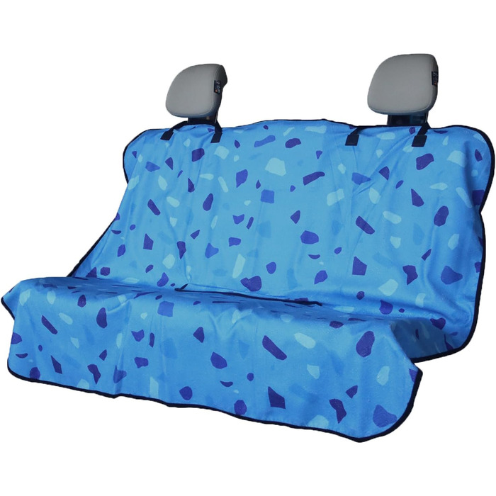 Водонепроникний чохол на сидіння заднього ряду для авто: легкориків, позашляховиків, вантажівок (синій мармур)
