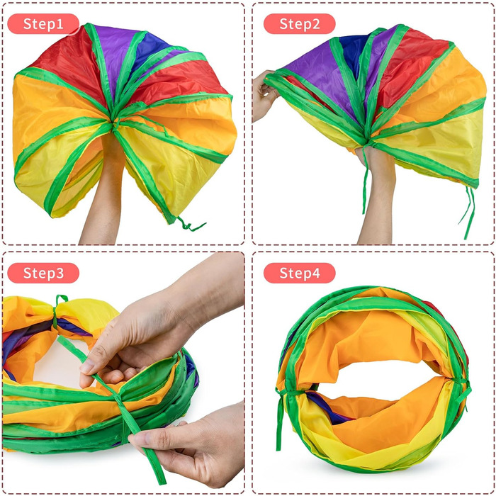 Туннель для котів, іграшка-труба, складаний, для кошенят, цуценят, кроликів, в приміщенні та на вулиці (S-Colorful, Colorful-S)