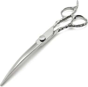 Професійна вигнута ножиця для грумінгу собак та котів з нержавіючої сталі 440C (7.5 дюймів)