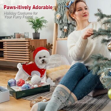 Теплий святковий пуловер для собак з високим коміром, розмір L (1 шт.)