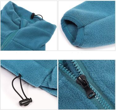 Зимовий одяг для собак: теплий комбінезон-мантій з захистом від випадання шерсті та вітру. Підходить для малих, середніх та великих собак (L, блакитний)