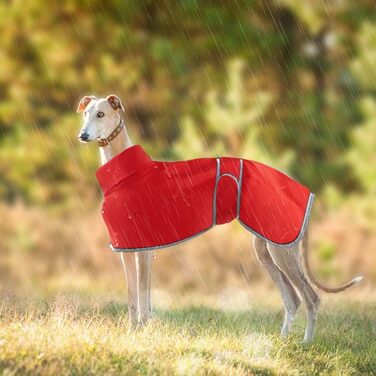 Водонепроникний дощовик для віндхундів, Whippet та Lurcher, Soer, червоний (XL)