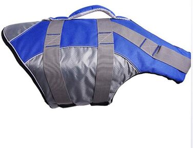 Жилет рятувальний для собак, блакитний XL. Жилет для плавання з рятувальним ручним захопленням, з регульованим кріпленням.