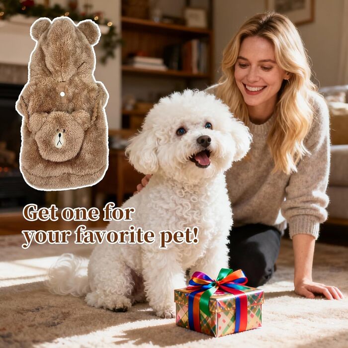 Теплий вітронепроникний пуховик для собак, фліс, вага 3,2–4,5 кг, розмір S, довжина спини 27,9–33 см