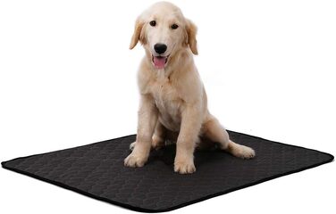Водонепроникний килимок для собак, миючий, неслизький, швидковисихаючий, для дивана, авто, клітки, трави, ліжка (великий: 100 x 67 см, сірий)