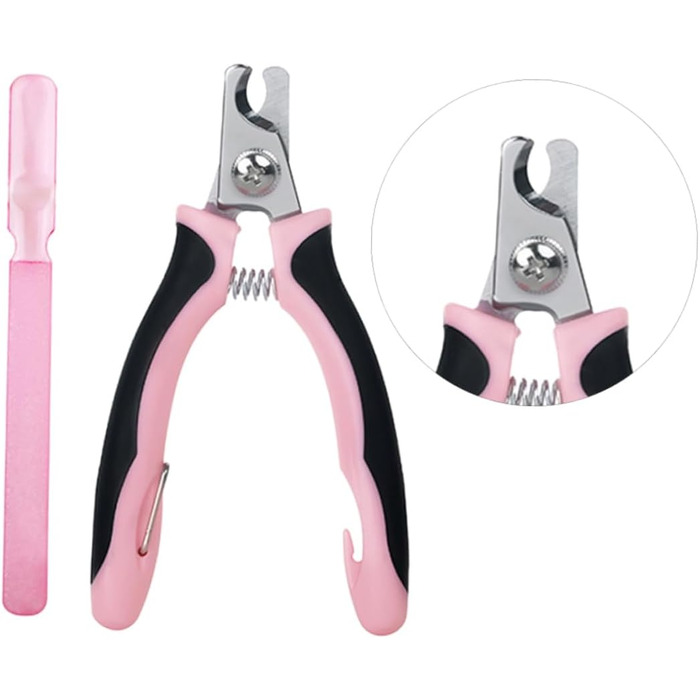 Триммер для когтів домашніх тварин BESPORTBLE: безпечний та зручний інструмент для когтів котів та собак (рожевий)