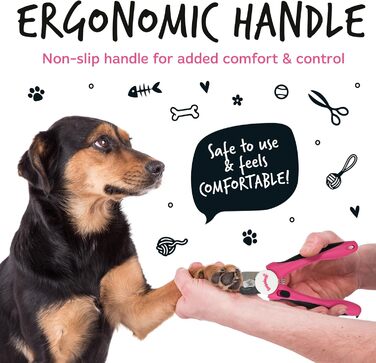 Триммер для собак та котів Bugalugs – безпечний набір для підстригання кігтів з пилочкою, S-M