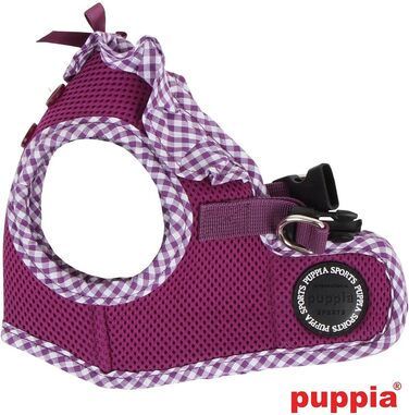 Шлейка для собак Puppia Vivien West - регульована, м'яка, з візерунком - для цуценят та дорослих собак, анти-тяга, фіолетовий, M AH860