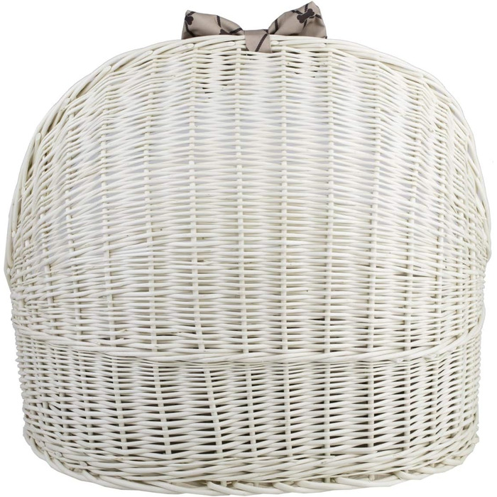 Кремова плетена хатинка для тварин з лози e-wicker24