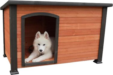 Дерев'яний вольєр для собак Outdoor, вологостійкий дизайн, коричнево-помаранчевий