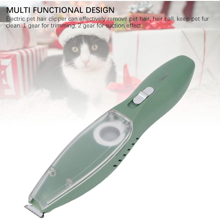 Електрична машинка для стрижки шерсті тварин SIXRUN, з акумулятором 600 mAh, для собак та цуценят, легка, з нержавіючої сталі, зелена