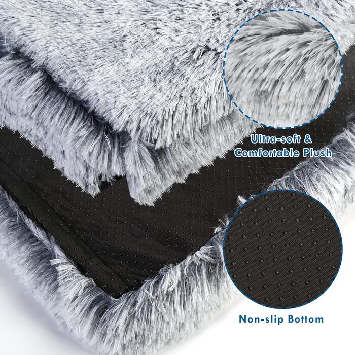 Ортопедичне ліжко для собак з печерею, 84 x 70 см, з ковдрою та антистресовою подушкою з memory foam. Підходить для собак, котів та цуценят.