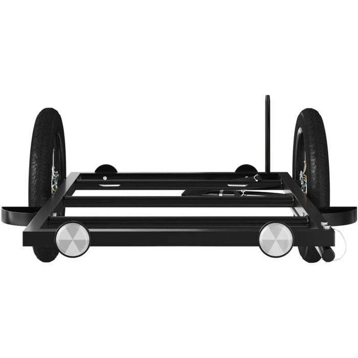 Причіп для собак, велосипедний причіп, причіп для джогінгу, чорний 122x53x28 см, сталь