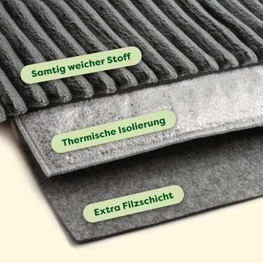 Самогріюча ковдра для собак – 90x60 см – велика, м'яка, з антиковзаючою основою, сірого кольору