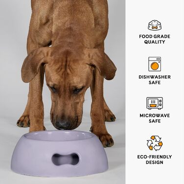 Миска для собак United Pets Pappy, екологічна, 2200 мл, лілова, Італія