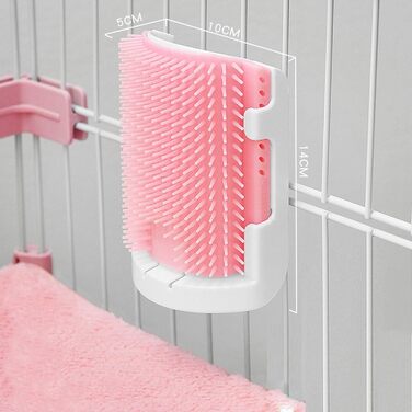 Гребінець для котів, самостійний догляд, іграшка-дряпалка для довгошерстих та короткошерстих котів (сірий, рожевий)