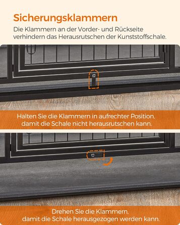 Клітка для тварин Feandrea, міцна, переносна, 107 x 70 x 75 см, для великих тварин, з 2 дверцятами, XL, чорна