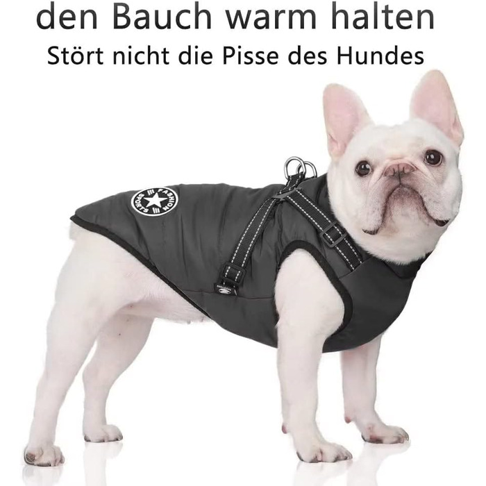 Зимовий жилет для собак, водонепроникний, з D-кільцем (зелений, XL/чорний, 4XL)