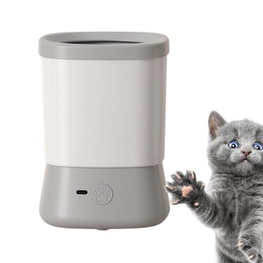 Миска для миття лап собак Hogvinnatil, автоматичний очищувач лап для собак, аксесуари для догляду за тваринами (сірий)