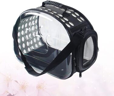 Транспортна сумка для котів POPETPOP - переноска для домашніх тварин, чорна, для подорожей та вигулів