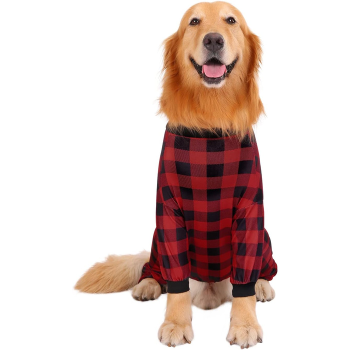 Піжама для собак HDE, комплект, теплий, для собак M-3XL, в клітинку, XL
