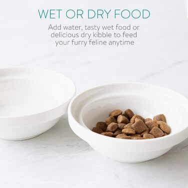 Набір мисок для котів Navaris: миска для котів та собак з кераміки, набір мисок для годування, миска для корму, безпечна для миття в посудомийній машині (Style 4)