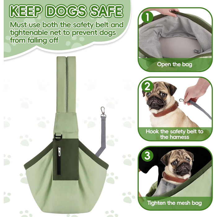 Регульований повідок для собак Bartuke, напіввільний повідок для вигулу маленьких собак, зручний та дихаючий повідок для цуценят, аксесуари для собак, безпечний повідок для подорожей (Зелений)