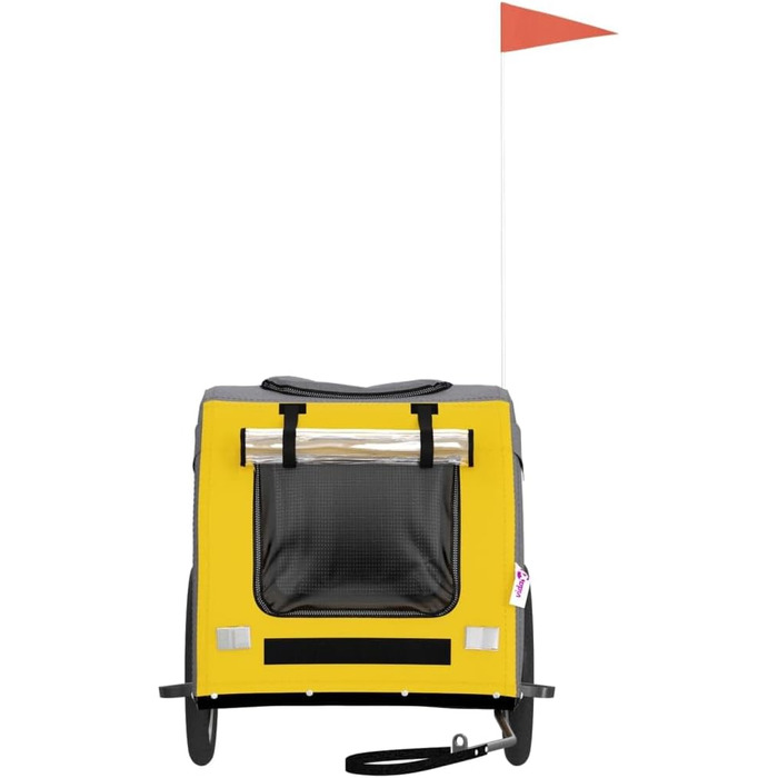 Причіп для велосипеда для собак та котів, жовто-сірий, Oxford-Gewebe та залізо