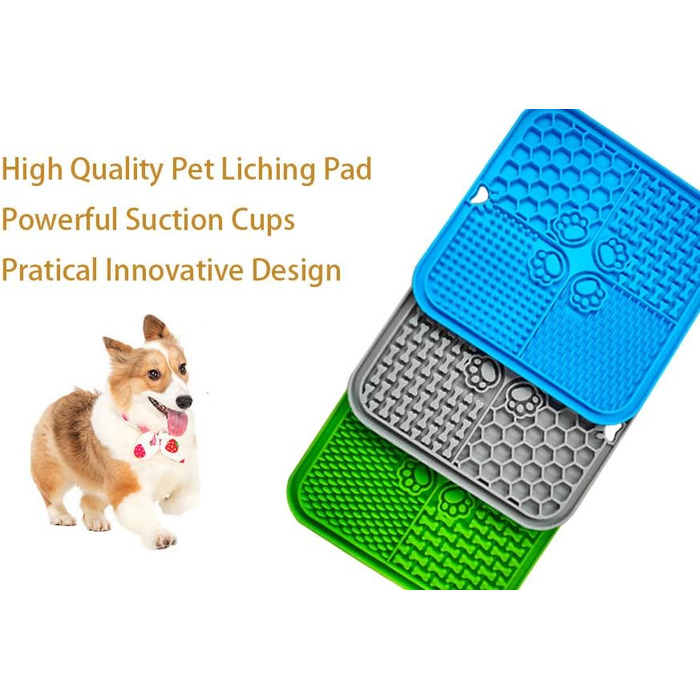 Килимок для повільного годування собак та котів, силіконовий, сірий - Slow Feeder для тварин